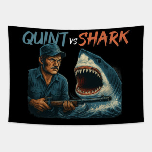 JAWS: Quint vs. Can – Ultimate Showdown Tee Tapestry