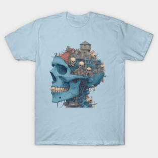 Zombie Head Anatomy - Concept Art Comic Book Style T-Shirt