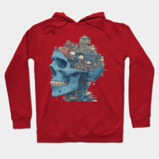 Zombie Head Anatomy - Concept Art Comic Book Style Hoodie