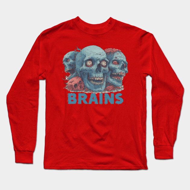 Zombie Graveyard - Spooky & Creepy Halloween Design Long Sleeve T-Shirt by TuncGK