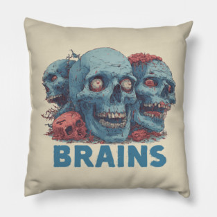 Zombie Graveyard - Spooky & Creepy Halloween Design Pillow