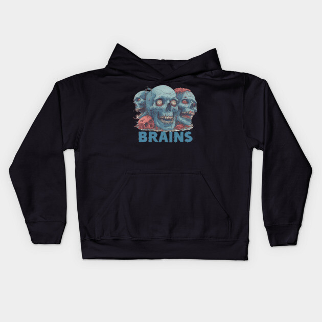 Zombie Graveyard - Spooky & Creepy Halloween Design Kids Hoodie by TuncGK
