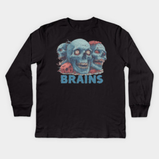 Zombie Graveyard - Spooky & Creepy Halloween Design Kids Long Sleeve T-Shirt