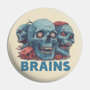 Zombie Graveyard - Spooky & Creepy Halloween Design Pin
