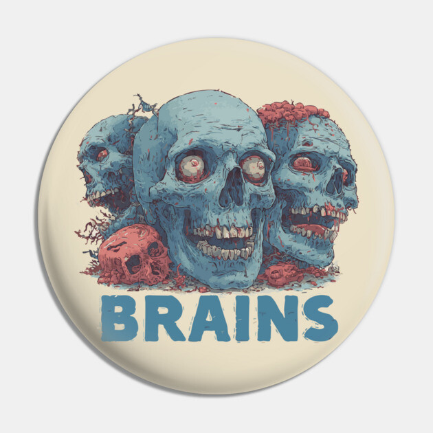Zombie Graveyard - Spooky & Creepy Halloween Design Pin by TuncGK