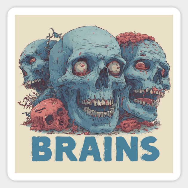 Zombie Graveyard - Spooky & Creepy Halloween Design Magnet by TuncGK