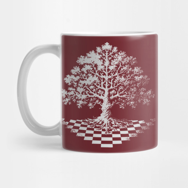 Tree of Life Emerging from Checkerboard Pattern by TuncGK