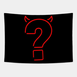Story Warz Question Mark Full Logo Tapestry
