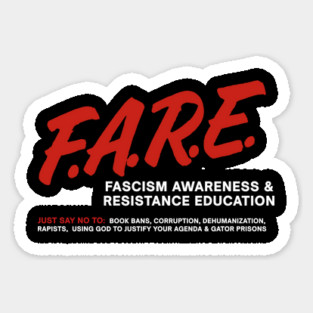 Anti-Fascism Parody Shirt – Fascism Awareness & Resistance Education Sticker