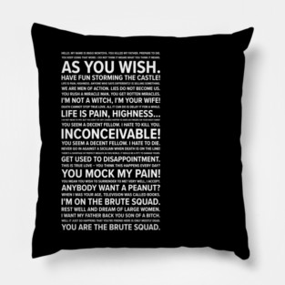 Princess Bride Quote Pillow
