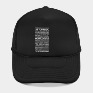 Princess Bride Quote Hat