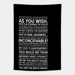 Princess Bride Quote Tapestry