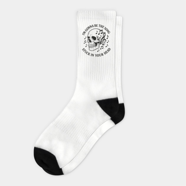 I'm Gonna Be The Song Stuck In Your Head Overthinking Mental Brain Noise Socks by Anticorporati