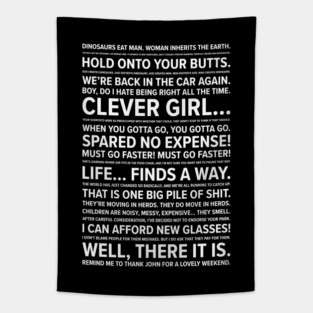 Jurassic Park Quotes Tapestry