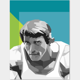 Arnold Schwarzenegger Greyscale Abstract Pop Art Posters and Art