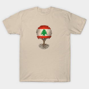 Tree of Life with Lebanese Flag T-Shirt