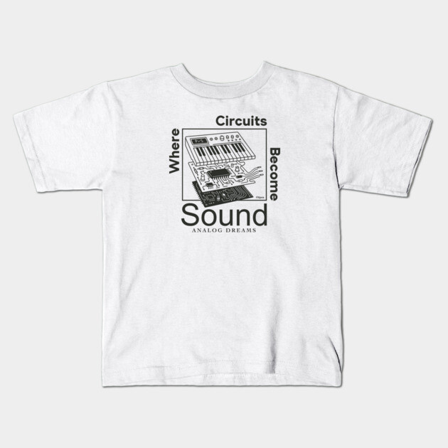 Circuit Symphony. Digital Audio Kids T-Shirt by filiposwear