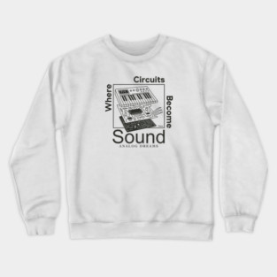 Circuit Symphony. Digital Audio Crewneck Sweatshirt