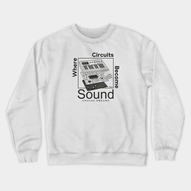 Circuit Symphony. Digital Audio Crewneck Sweatshirt by filiposwear