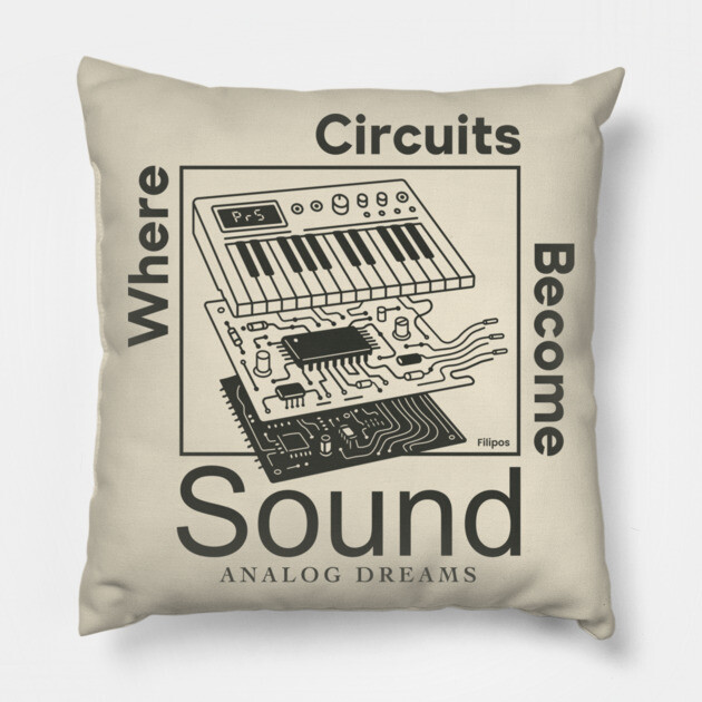 Circuit Symphony. Digital Audio Pillow by filiposwear