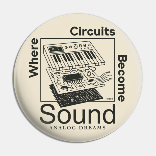 Circuit Symphony. Digital Audio Pin by filiposwear