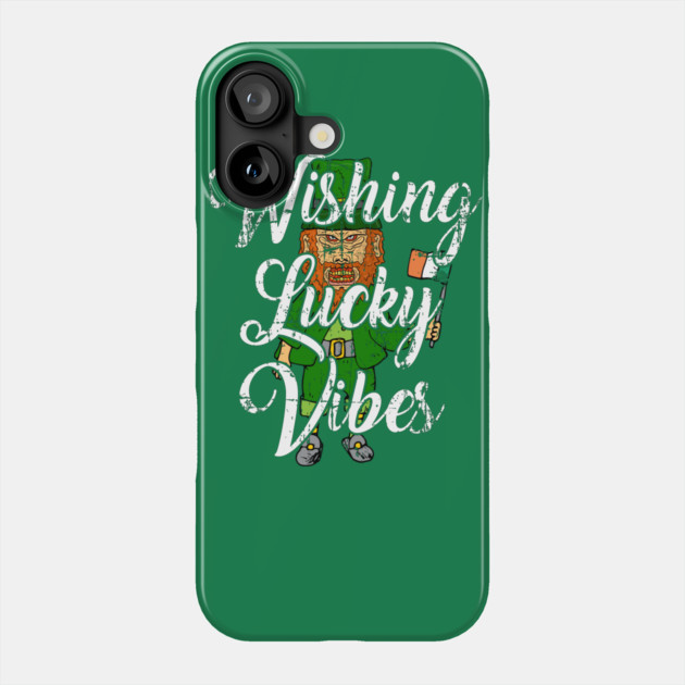Scary Leprechaun Wishing Lucky Vibes Phone Case by belownormal