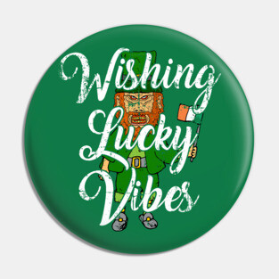 Scary Leprechaun Wishing Lucky Vibes Pin