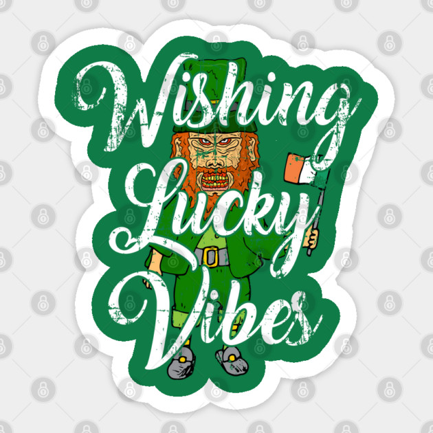 Scary Leprechaun Wishing Lucky Vibes Sticker by belownormal