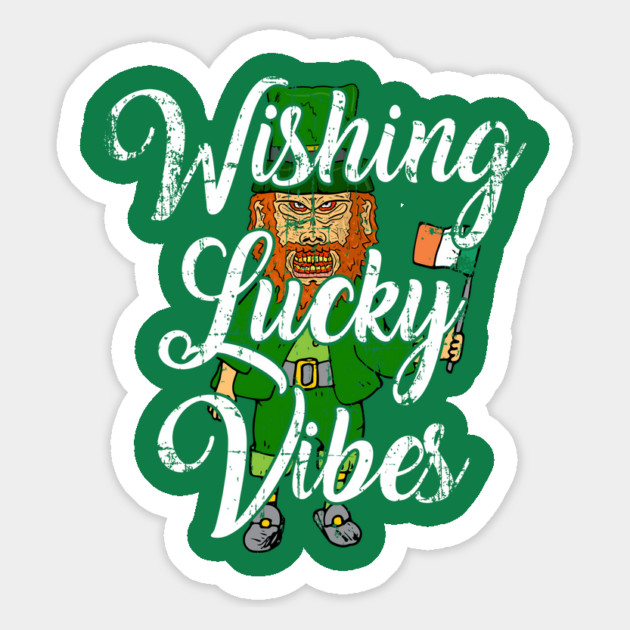 Scary Leprechaun Wishing Lucky Vibes Magnet by belownormal