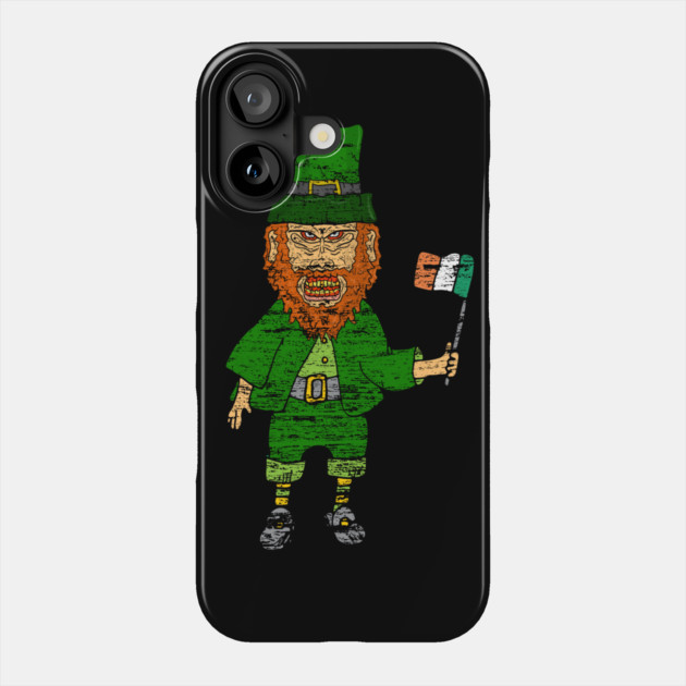 Creepy Staring Leprechaun St Paddys Day Phone Case by belownormal