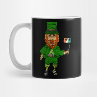 Creepy Staring Leprechaun St Paddys Day Mug