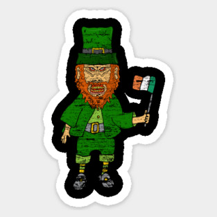 Creepy Staring Leprechaun St Paddys Day Magnet