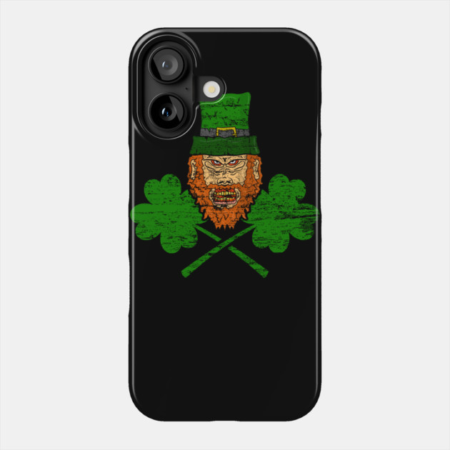 Evil Leprechaun Four Leaf Clover Phone Case by belownormal