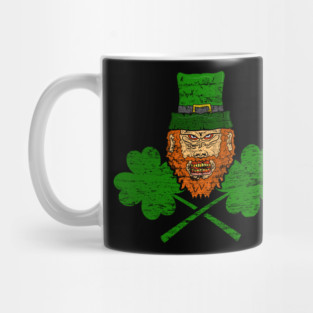 Evil Leprechaun Four Leaf Clover Mug