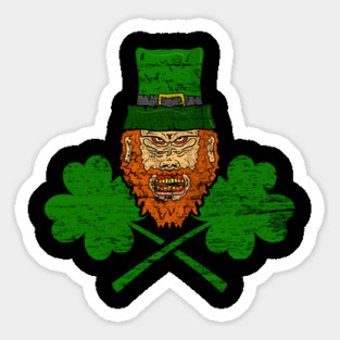 Evil Leprechaun Four Leaf Clover Magnet