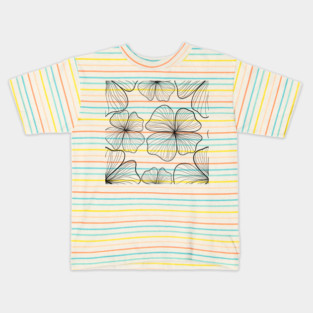 Seamless floral pattern with white hibiscus flowers and green leaves, a beautiful vintage vector illustration for textile design or nature-inspired wallpaper Kids T-Shirt