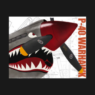 P-40 Warhawk Nose T-Shirt