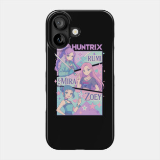 Huntrix Girls Kpop Demon Hunter Rumi Mira Zoey Retro Phone Case