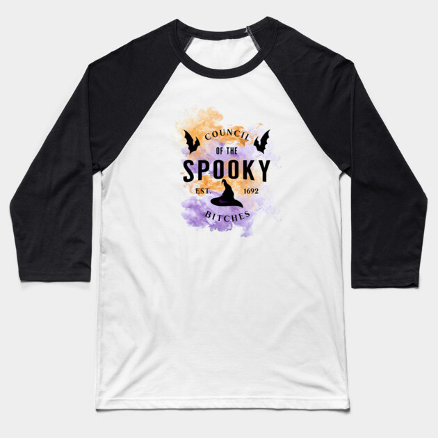 Council of the Spooky Bitches Baseball T-Shirt by casualteesinc