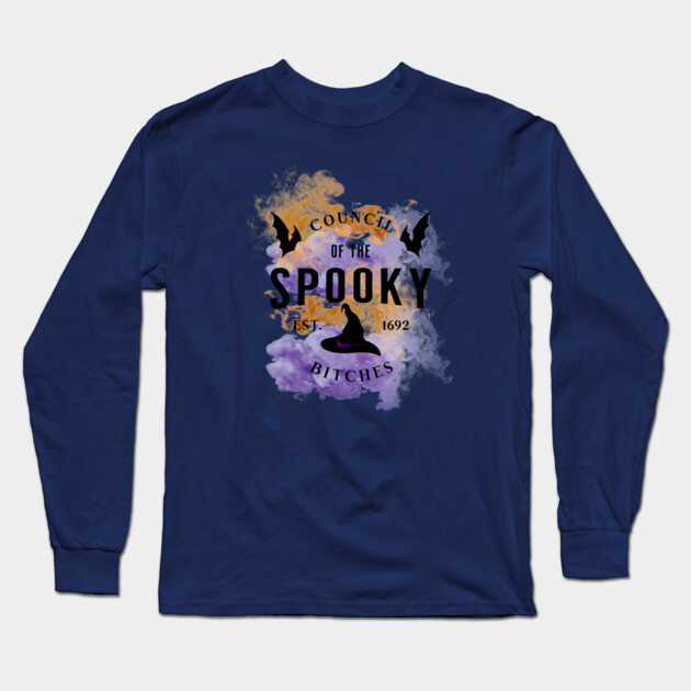 Council of the Spooky Bitches Long Sleeve T-Shirt by casualteesinc