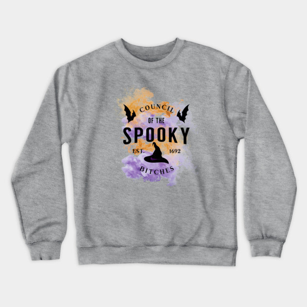 Council of the Spooky Bitches Crewneck Sweatshirt by casualteesinc