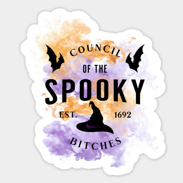 Council of the Spooky Bitches Sticker by casualteesinc