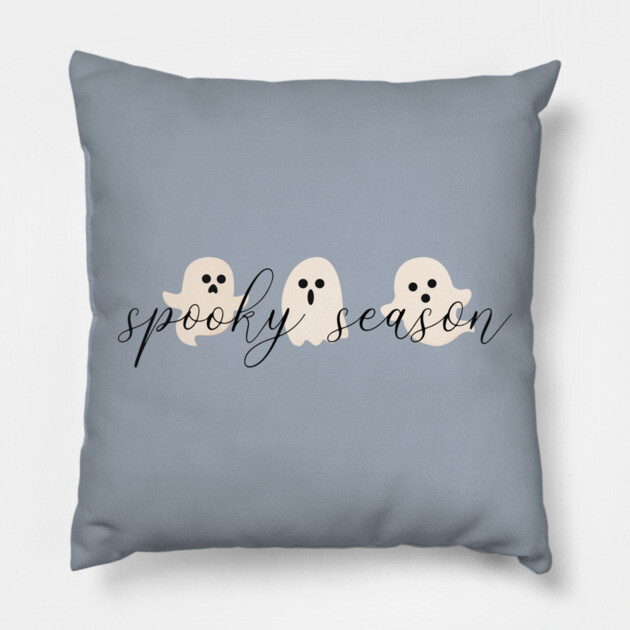 Spooky Season Ghosts Pillow by casualteesinc