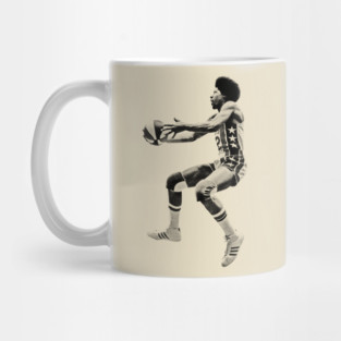 Vintage Julius Erving Basketball Black Mug