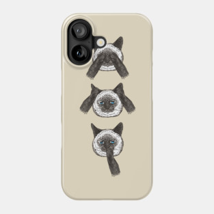 No Evil Siamese Cat Phone Case