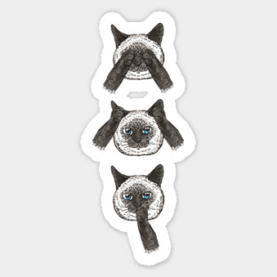 No Evil Siamese Cat Magnet