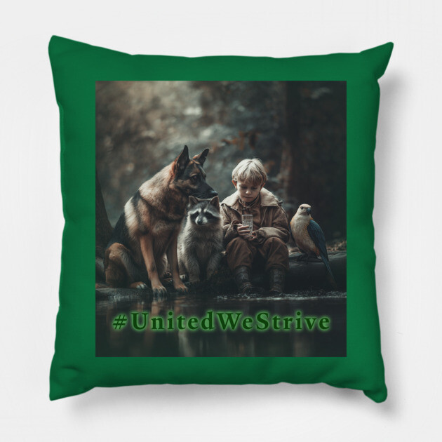 United We Thrive B Pillow by Margin's Store