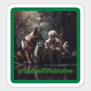 United We Thrive B Sticker