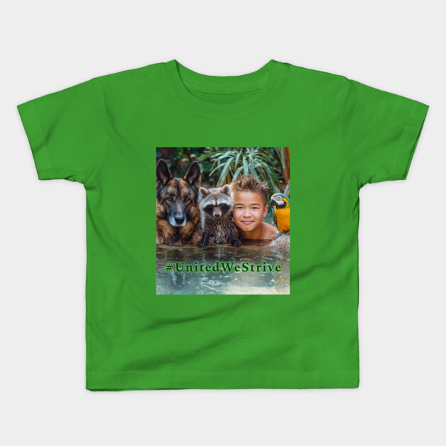 United We Thrive A Kids T-Shirt by Margin's Store