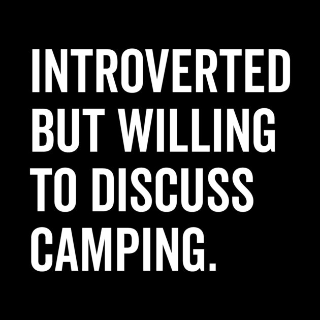 Introverted But Willing to Discuss Camping by Frank Ring